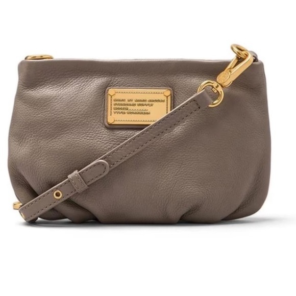 Marc by Marc Jacobs Taupe Classic Q Percy Leather Crossbody Bag - Picture 1 of 11